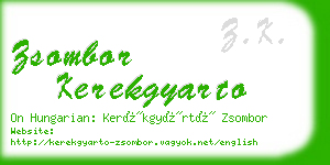 zsombor kerekgyarto business card